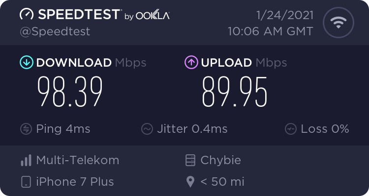 speedtest telefon