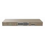 IP-COM G1118P-16-250W switch (przełącznik) 16x GE, 2x SFP, 16x PoE OUT (802.3af/at), 230 W