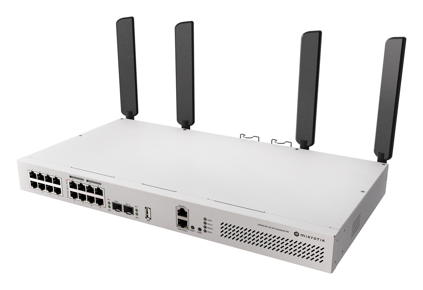 MikroTik CRS418-8P-8G-2S+5axQ2axQ-RM switch Wi-Fi 6 16x GE, 2x SFP+