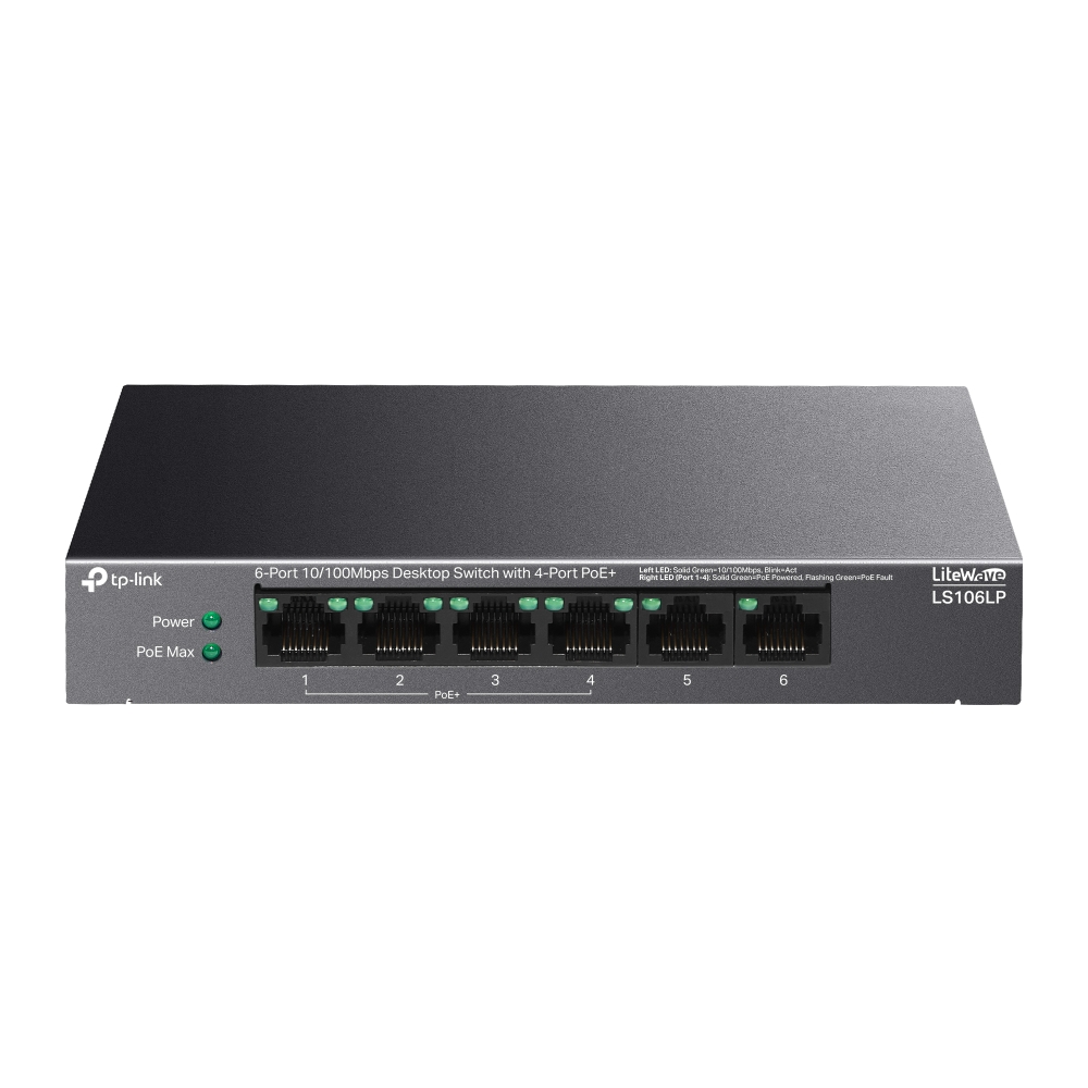 TP-Link LS106LP Switch Desktop 6x FE PoE+