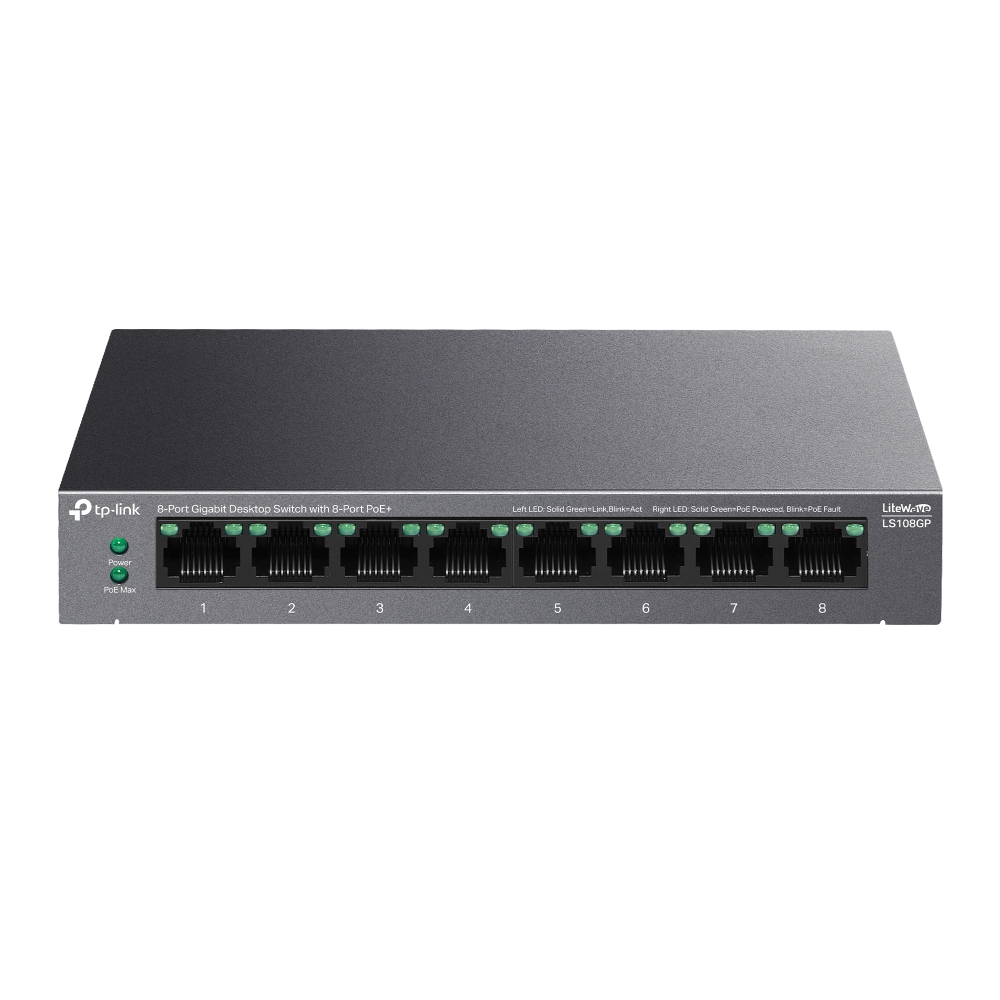 TP-Link LS108GP Switch Desktop 8x GE, PoE+