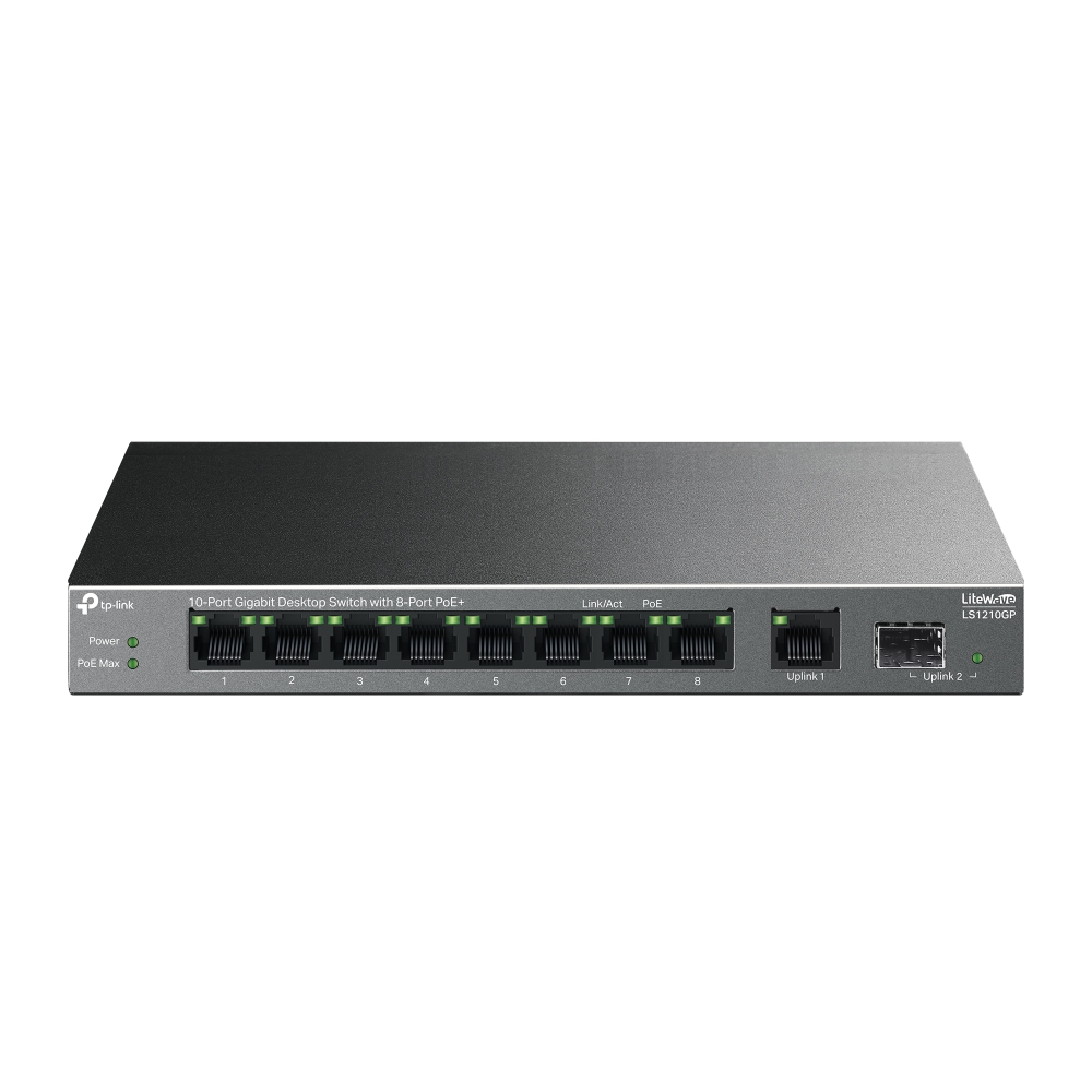 TP-Link LS1210GP Switch Desktop 10x GE, PoE+
