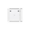 Ubiquiti dzielona szafa Rack 19" 12U 700 mm, drzi perforowane, obciążenie do 80 kg (wisząca)